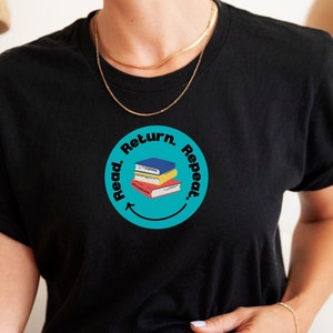 読む、返す、繰り返す 司書Tシャツ：読書好きへのギフト