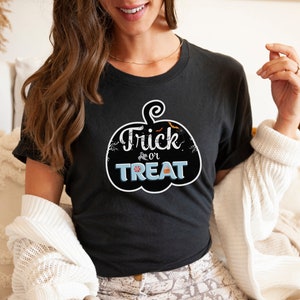 Funny Trick or Treat Halloween, Retro Halloween Tshirt, Halloween Shirt, Good Vibe Shirt, Flower Boo Ghost Shirt, Cute Ghost