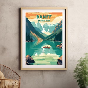 Retro Wanderlust Collection - Banff National Park Travel Poster