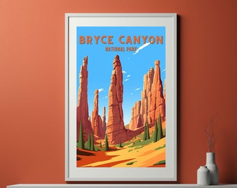 Bryce Canyon National Park Vintage Travel Poster - Museum-Grade Matte Paper, 7 Sizes