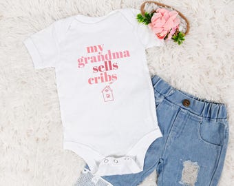 Body rosa para bebé con diseño de abuela agente inmobiliaria - Body 100% algodón para recién nacidos y niños pequeños - Regalo perfecto para baby shower para familias del sector inmobiliario