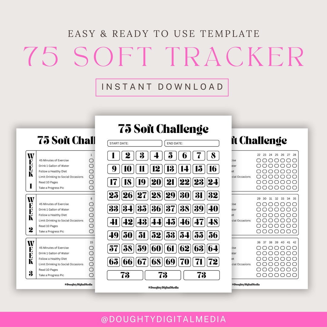 75 Soft Challenge Tracker Instant Download and Digital Planner 75 Soft 75 Soft Challenge Tracker Instant Download and Digital Planner 75 Soft
