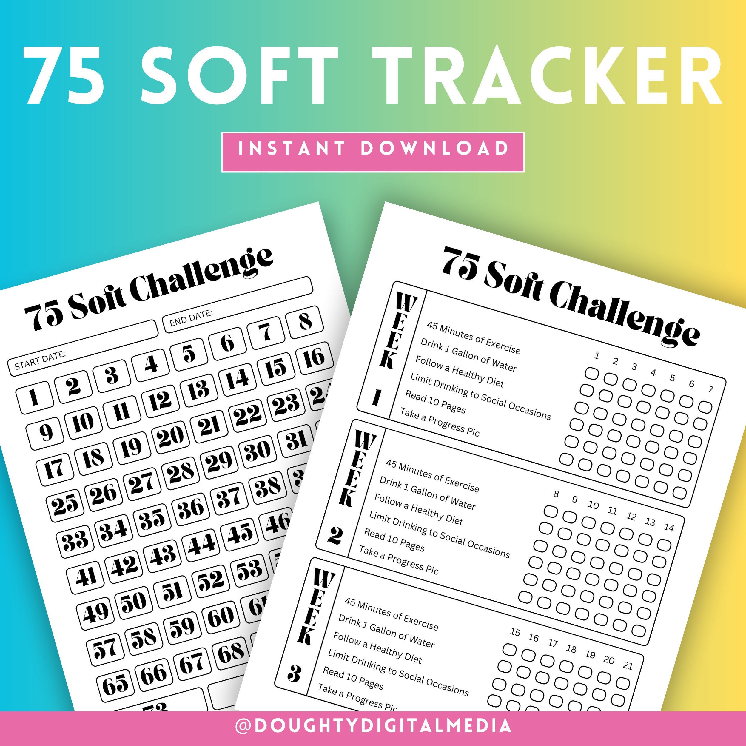 75 Soft Challenge Tracker Instant Download and Digital Etsy 75 Soft Challenge Tracker Instant Download and Digital Etsy