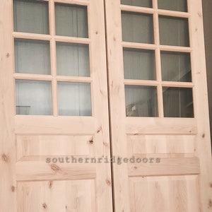 Custom wood french doors, barn doors, pocket doors, hinge doors. Can be made in multiple sizes designs and wood.