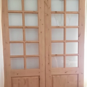 Custom wood french doors, barn doors, pocket doors, hinge doors. Can be made in multiple sizes designs and wood.