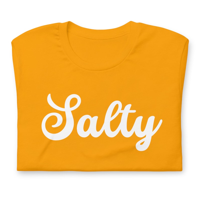 Salty, Salty Shirt, Salty Beach Shirt, Beach T-Shirt, Beach Tee, Summer Shirt, Vacation Shirt, Vacation Tee, Travel Shirt Gold