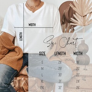 May include: Size chart for a white t-shirt with measurements in inches. The chart shows the size, length, and width of the shirt in sizes S, M, L, XL, and 2XL.