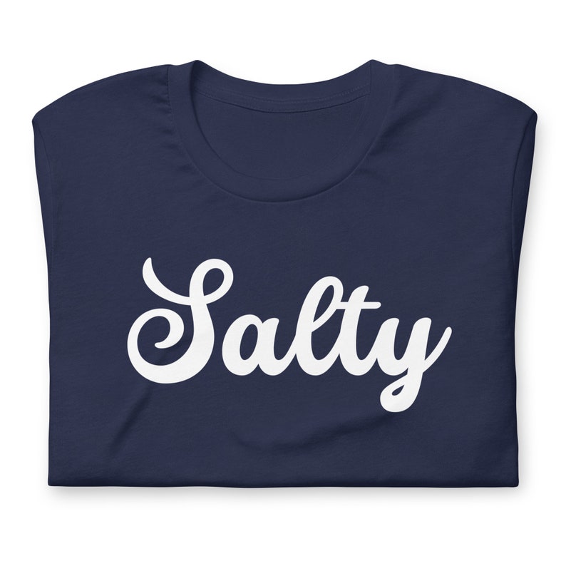Salty, Salty Shirt, Salty Beach Shirt, Beach T-Shirt, Beach Tee, Summer Shirt, Vacation Shirt, Vacation Tee, Travel Shirt Navy