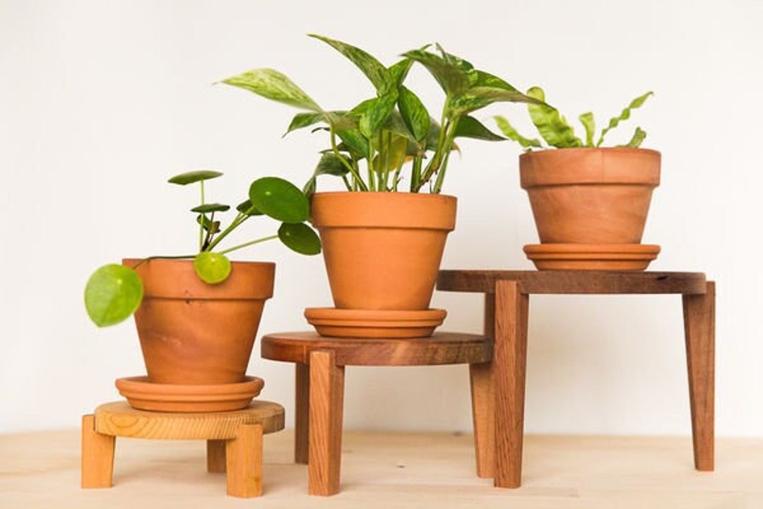 Indoor Cedar Plant Stand Trio Nesting Plant Stands Nesting Wood Plant
