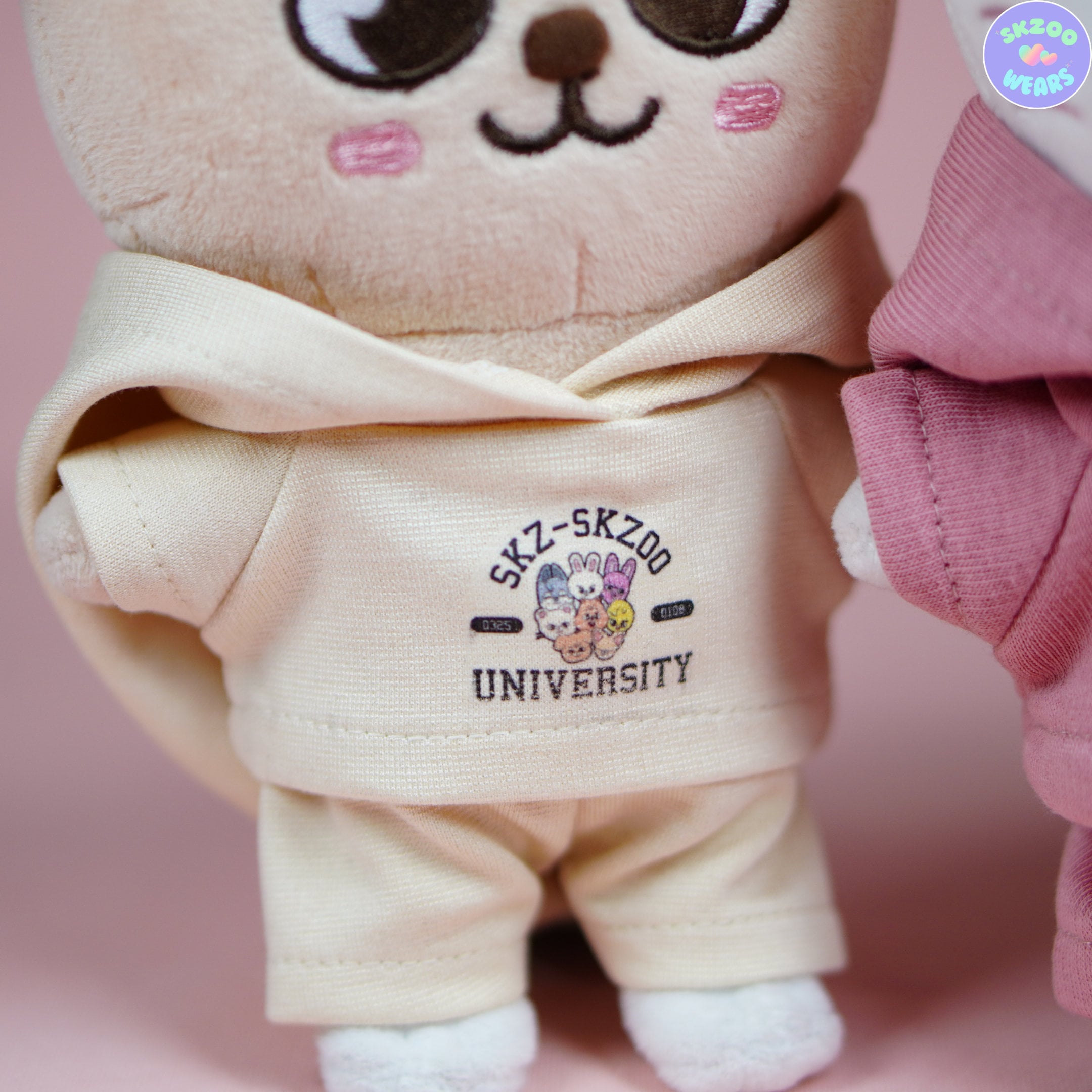 みゅう　SKZOO服 Skzoo University パーカーセット、Stray Kids ぬいぐるみ