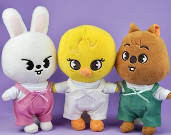 Cute Skzoo Overalls, Stray Kids Doll Outfits, Skzoo Clothes, SKZ