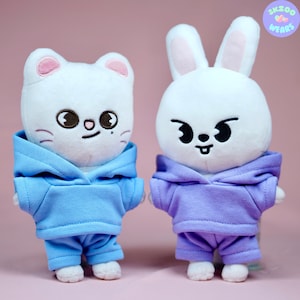 Skzoo Hoodie Set, Stray Kids Plushies, Skzoo Outfits, Skzoo Clothes, 20cm Doll Clothes, Kpop Doll Outfits