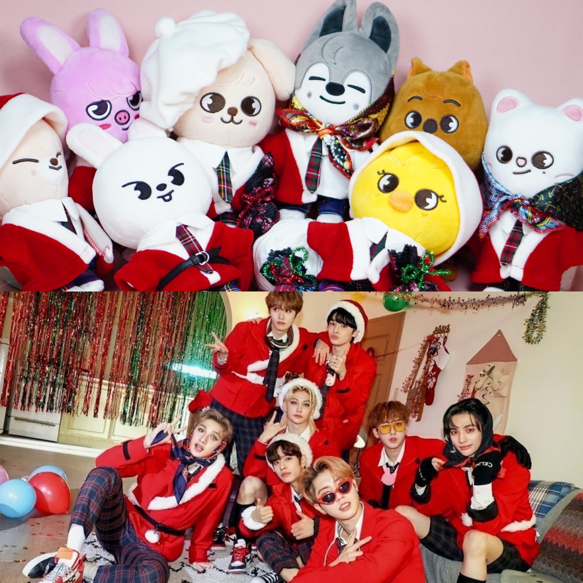 Christmas Evel Stray Kids, OT8 Skzoo Outfits, New Year Skzoo