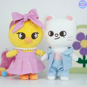 Barbie Clothes for Skzoo, Barbie Movie Inspired Skzoo Outfits, Hyunlix, Hyunjin and Felix, Stray Kids Doll, Skzoo Clothes, Skzoo Outfit