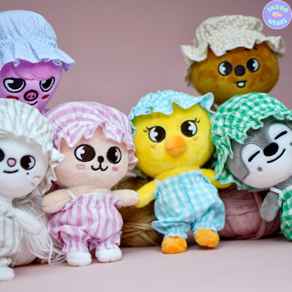 Mini Skzoo Clothes, Mini Skzoo Outfits, Cute Baby Skzoo Outfits, Stray Kids  Doll, Stray Kids Mini Plushies 