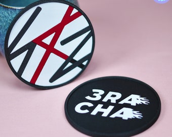 Stray Kids Coaster Set, 3RACHA Coaster, 3D PLA Kpop Coasters, Coaster Set, SKZ Merch, Stray Kids Gift