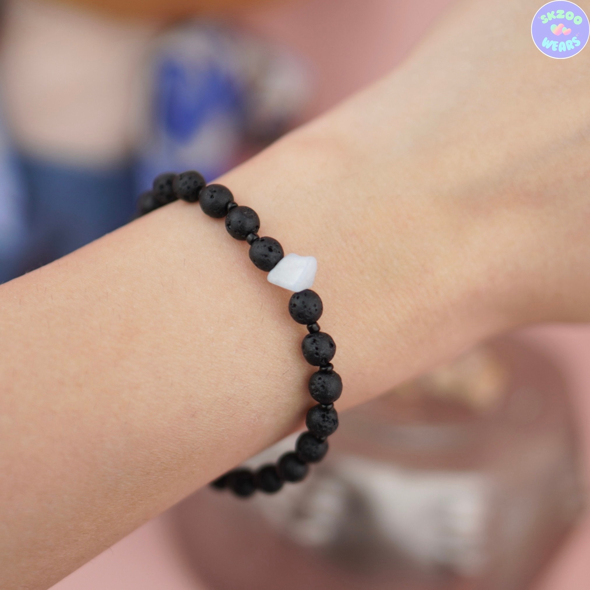 済州島火山誕生石ブレスレット、ミンソンお揃いブレスレット、Stray