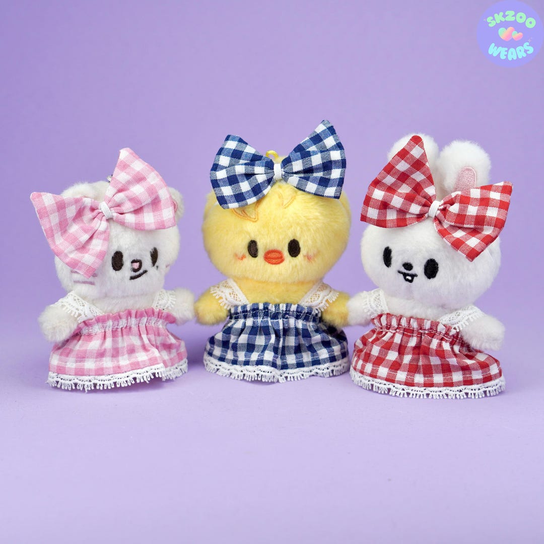 ぬい服 skzoo 10cm うきわ　帽子　アヒル スキズ StrayKids Pilot Skzoo Outfit, Stray Kids Doll Clothes, Ribbon Headband - Etsy