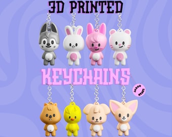 Skzoo Keychain, Stray Kids Keychain, 3D Printed Keyring