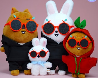 Skzoo Jeju Glasses, Minsung Glasses, Stray Kids Tangerine Eyeglasses, Skzoo Accessories, Lee Know, Han Jisung, SKZ