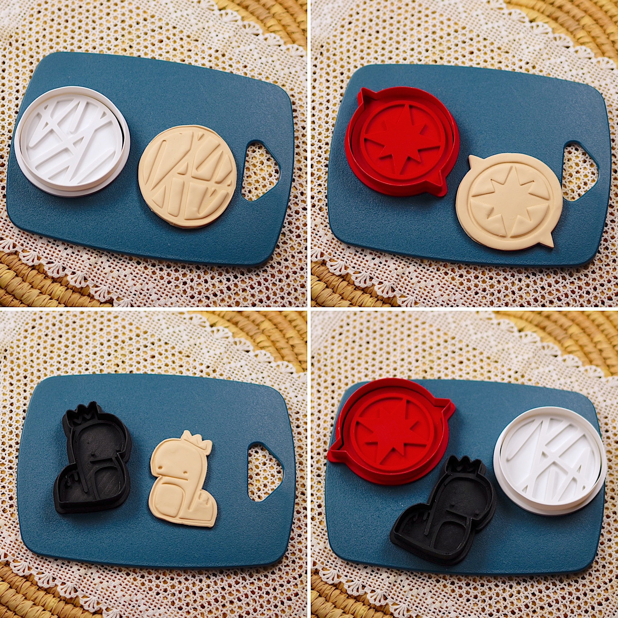 4 pezzi/set Tagliabiscotti, taglia in plastica per biscotti, caramelle