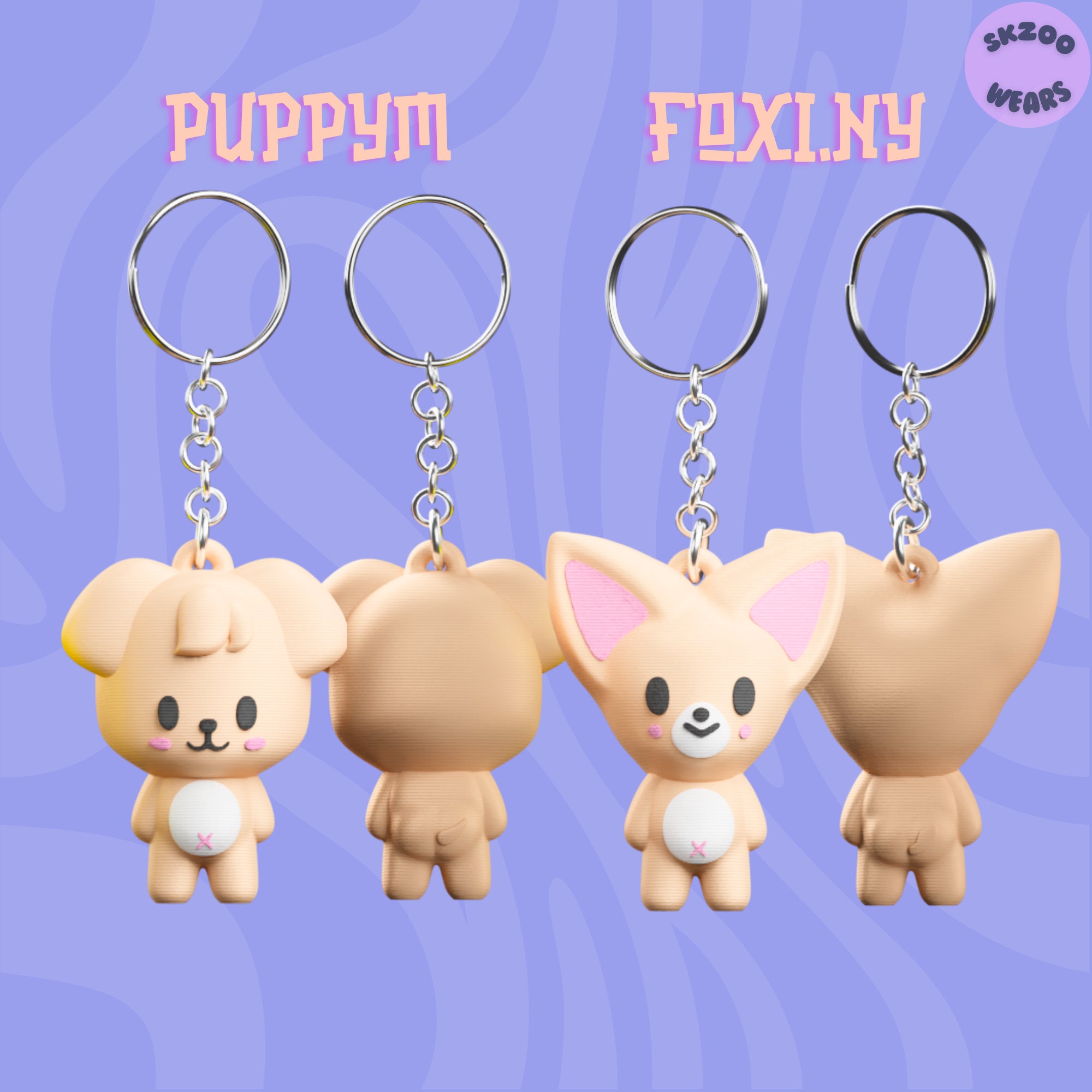 Skzoo Keychain, Stray Kids Keychain, 3D Printed Keyring, Pilot
