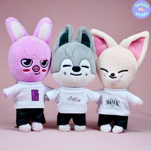 Printed SKZOO Tshirts, Maniac Skzoo Tshirt, Maxident T-shirt, Skzoo Outfits, Skzoo Clothes, Stray Kids Doll, Stray Kids Merch