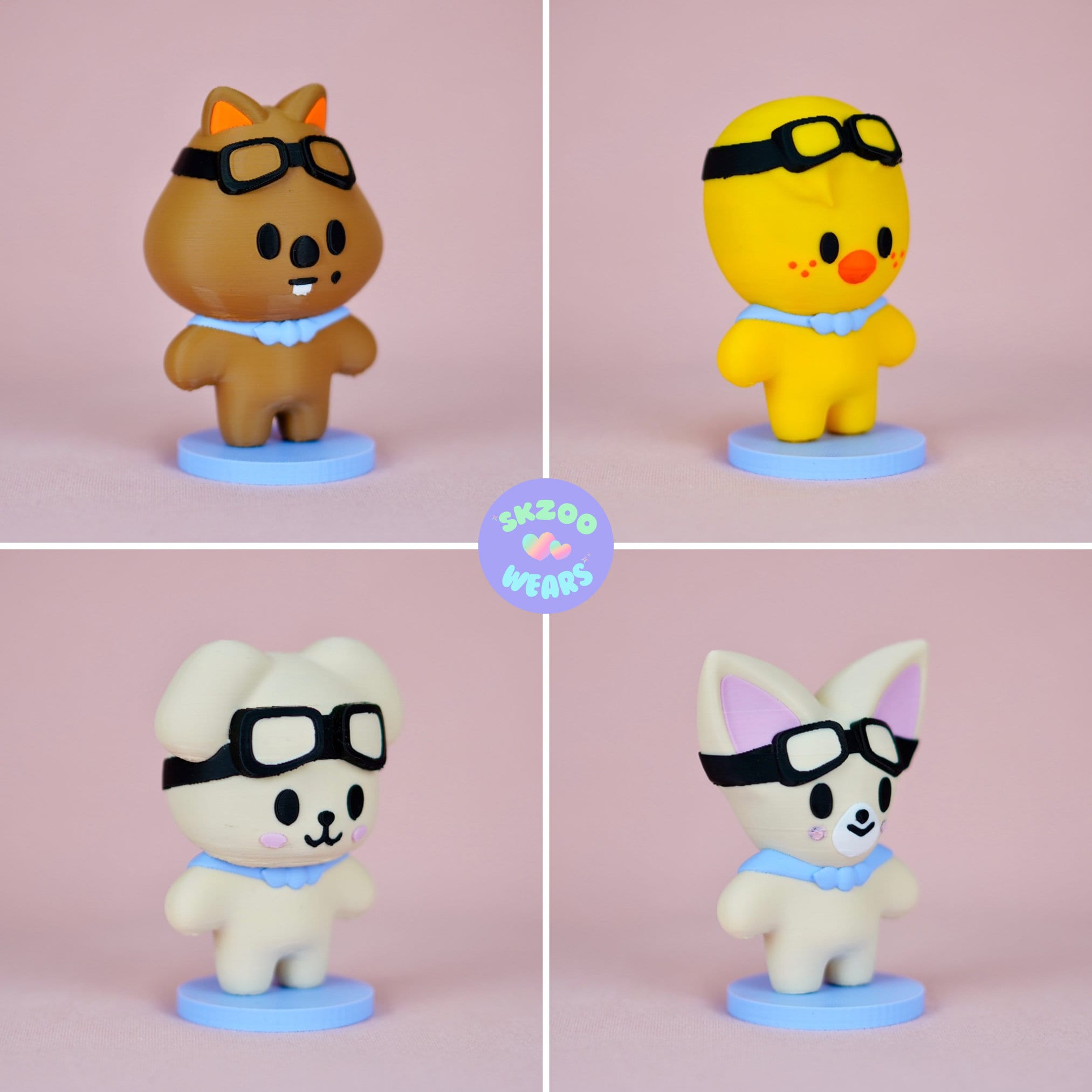 skzoo フィギュア Pilot Skzoo 3D Figure, OT8, Skzoo Collectible, Stray Kids