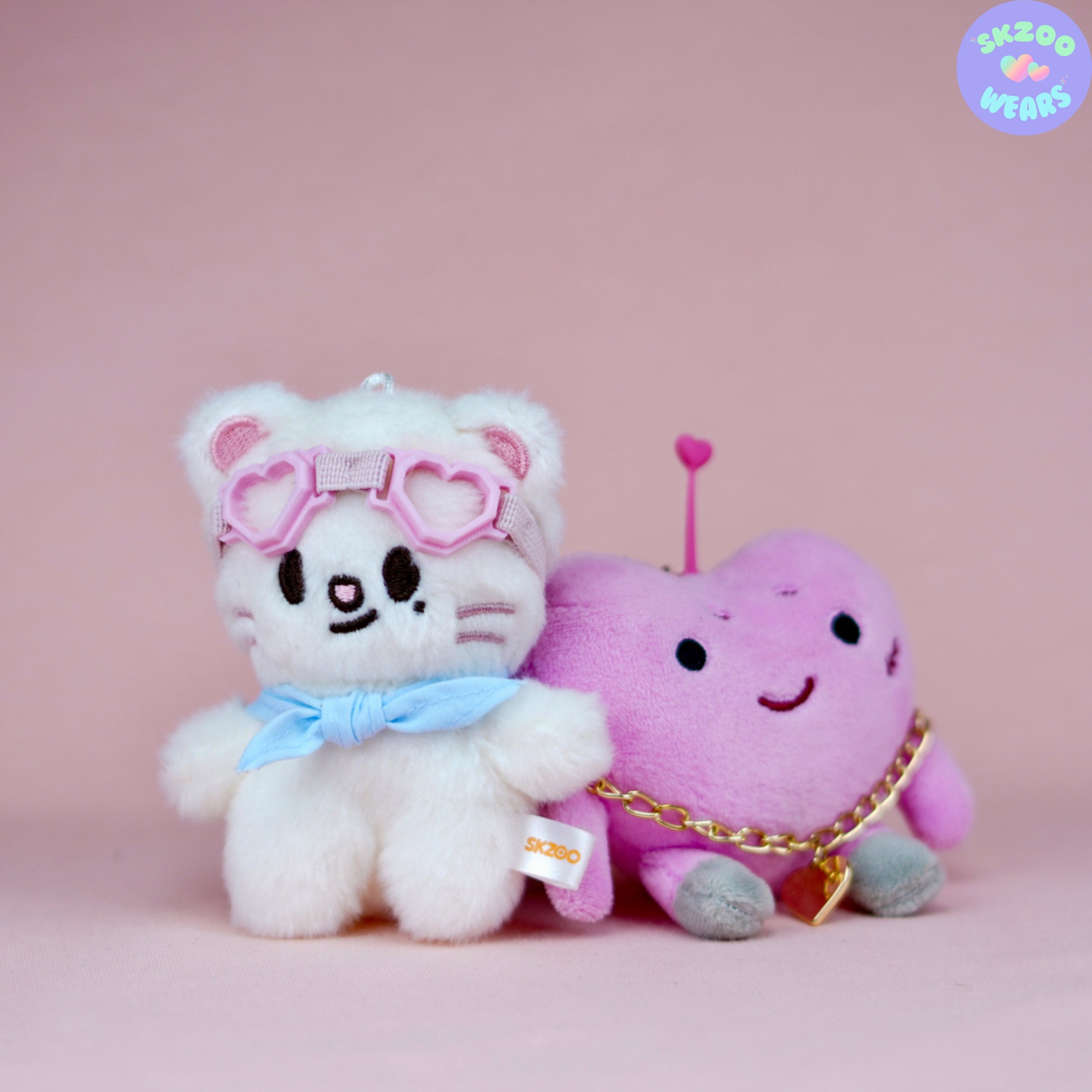 ヒョンジン ハート ゴーグル、Skzoo ハート グラス、ヒョンジン ピンク