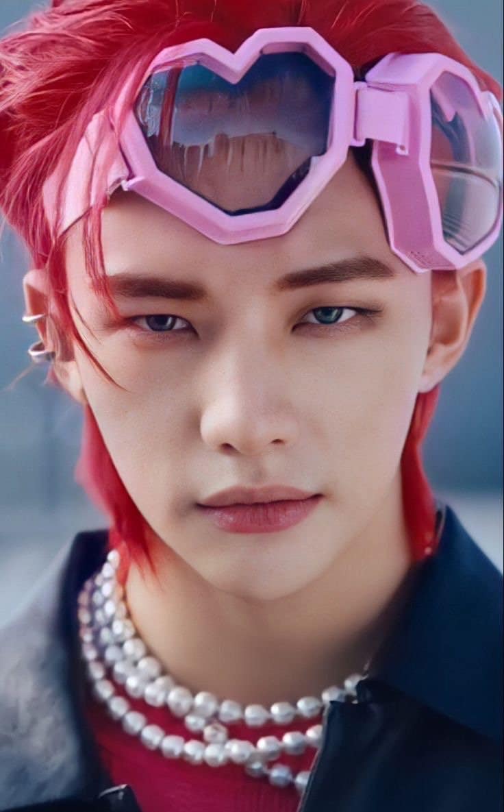 アイス♡ ヒョンジンチェキ ヒョンジン ハート ゴーグル、Skzoo ハート グラス、ヒョンジン ピンク