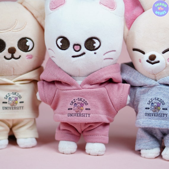 Skzoo University Hoodie Set, Stray Kids Plushies, Stray Kids