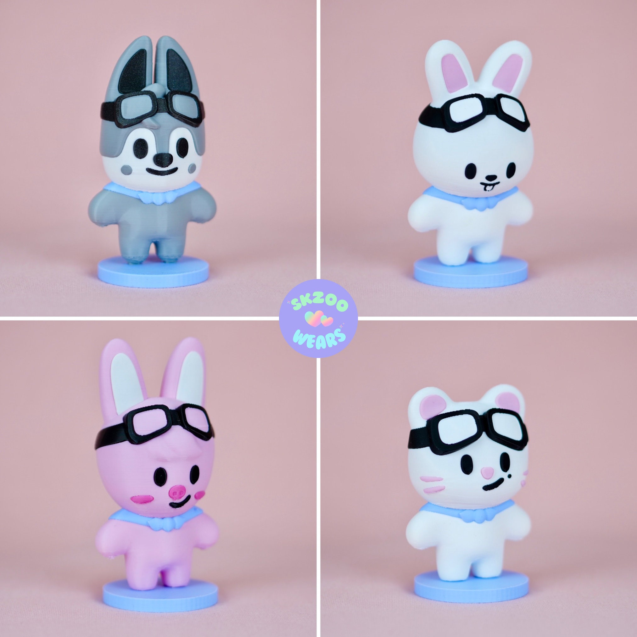 Pilot Skzoo 3D Figure, OT8, Skzoo Collectible, Stray Kids Pilot Skzoo 3D Figure, OT8, Skzoo Collectible, Stray Kids