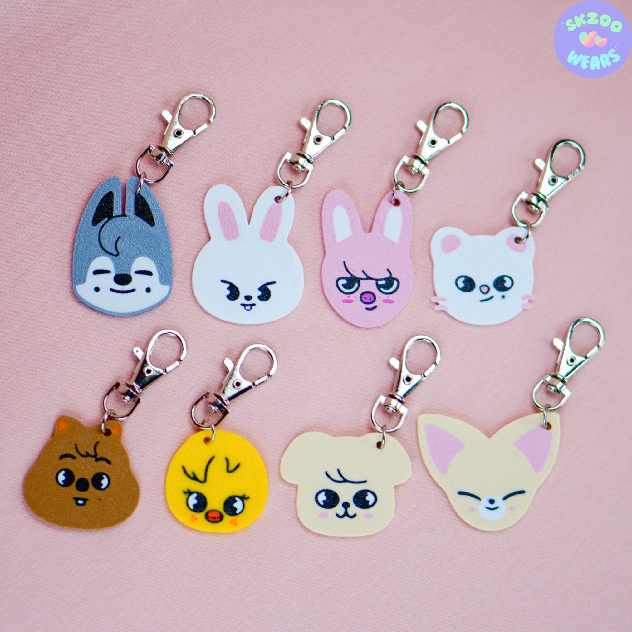 Skzoo Keychain, Stray Kids Keychain, 3D Printed Keyring, Kpop