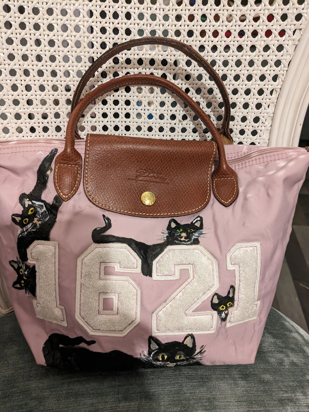 Le Pliage Miaou Longchamp Tasche Katze Black Cat Fun Lepliage