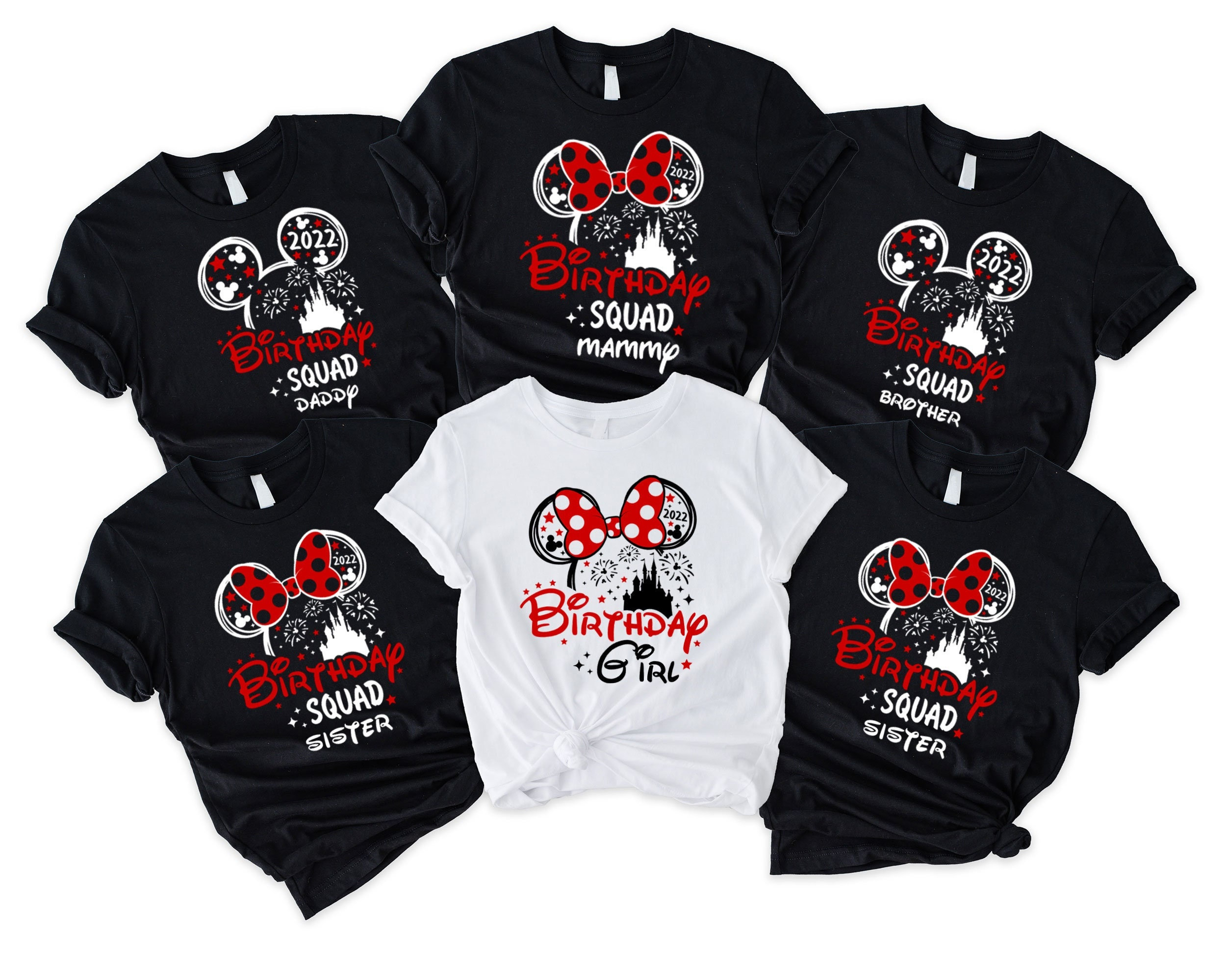 Custom Disney Birthday Squad Shirt, Minnie Birthday Squad, Disney Birthday Family Shirt