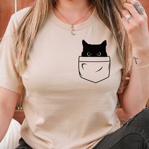 Cat pocket outlet shirt