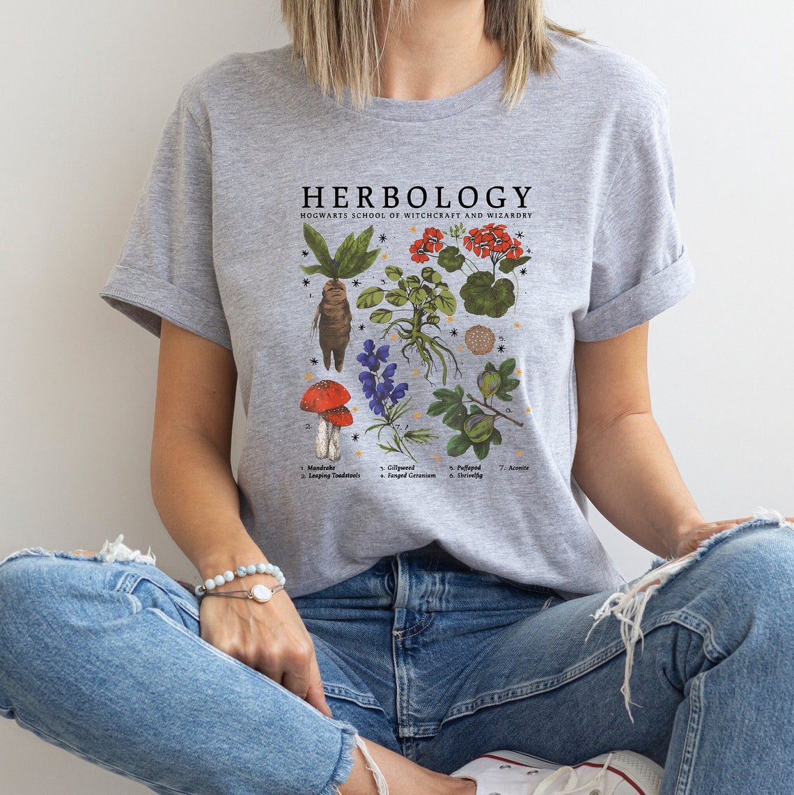 Herbology Shirt Botanical Tshirt Herbology Plants T Shirt Etsy