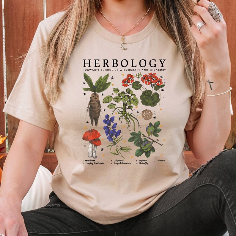 Herbology Shirt Botanical Tshirt Herbology Plants T Shirt Etsy