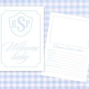 Set di carte miliari mensili con monogramma a coda di pesce per neonato, cimelio di cimelio, regalo per baby shower, stemma ad acquerello, carte mensili