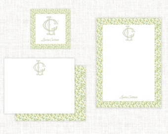 Personalized Stationery Gift Set, Classic Monogram Stationery, Custom Gift For Her, Mother's Day Gift Set, Graduation Gift, Teacher's Gift