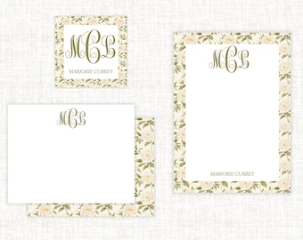 Personalized Stationery Gift Set, Classic Monogram Stationery, Custom Gift For Her, Mother's Day Gift Set, Graduation Gift, Teacher's Gift