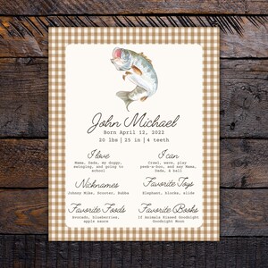 The Big One milestone first birthday sign, Fishing Birthday Party, Boy 1st Birthday , Unique First Birthday, 8x10 or 16x20 Printable Sign