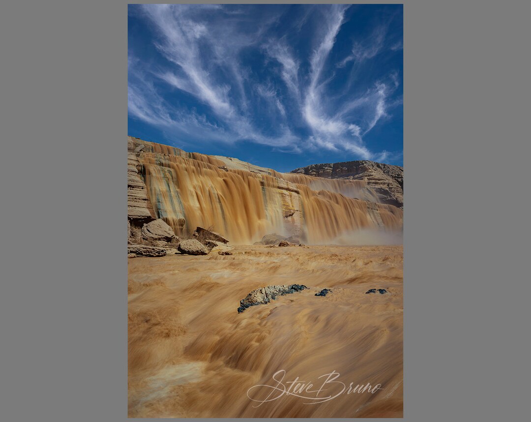 Grand Falls Photography Print Chocolate Falls Print Arizona Etsy