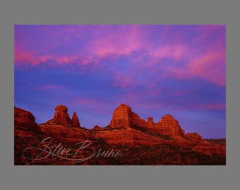 Sedona Sunset Fine Art Print, Arizona Landscape Photography, Sedona Photography, Wall Decor, Nature Photo, Beautiful Sunset Picture