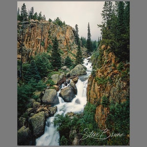 Waterfalls, Rocky Mountain National Park, Wall Art, Colorado Landscape Photography, Rocky Mountain Wall Art, Home Decor, Photography Prints