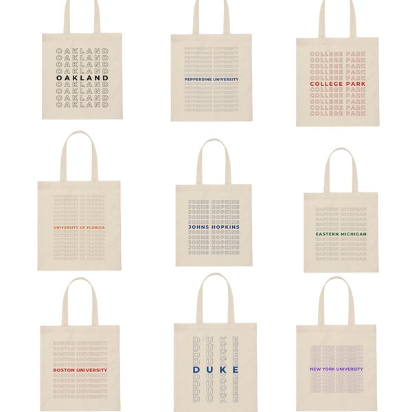 College Tote Bag Etsy