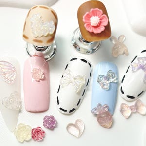 100pcs 3D Resin Nail Charms Nail Art Decoration Making Craft image 3