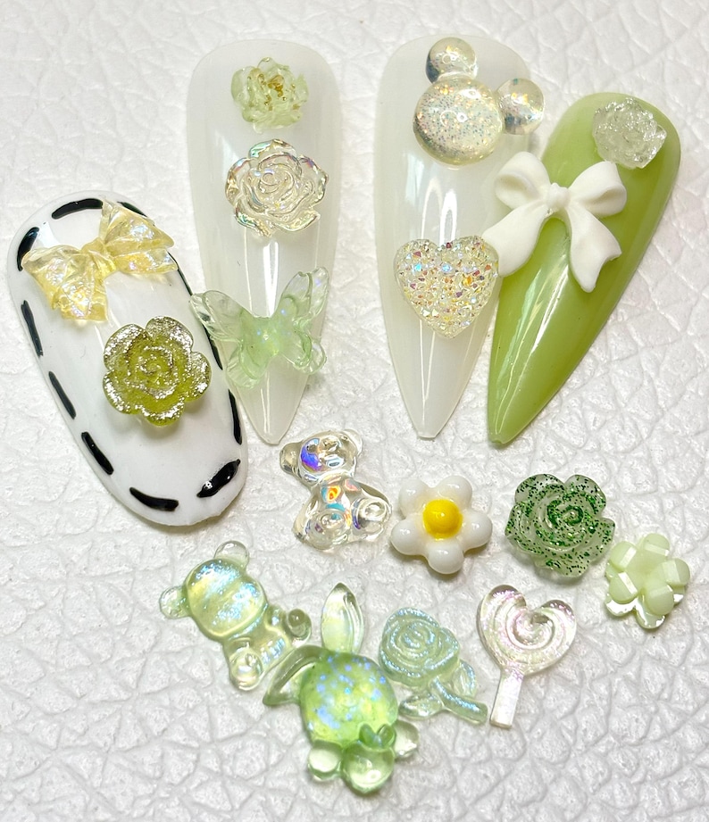 100pcs 3D Resin Nail Charms Nail Art Decoration Making Craft image 6
