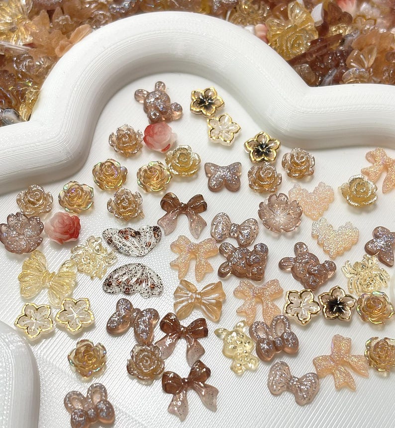 100pcs 3D Resin Nail Charms Nail Art Decoration Making Craft image 8