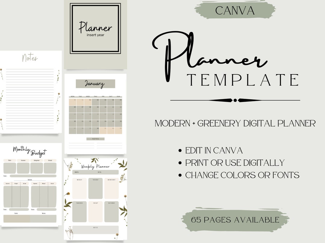 Digital Download Floral Weekly Planner - PDF - PNG - Etsy